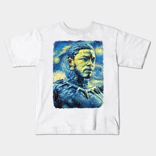 Black Panther Van Gogh Style Kids T-Shirt